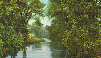 The Norwalk River winds through the valleys of Wilton